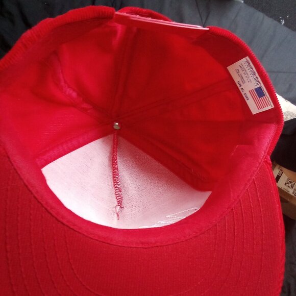 Deadstock Vintage CAT Power Corduroy Snap Back Hat Cap - Picture 6 of 7